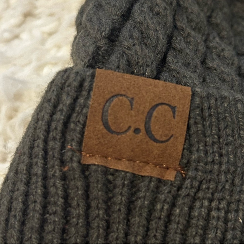 C.C Charcoal Lattice Crossover Stitch Pattern Bea… - image 5